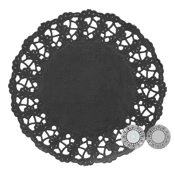 Napperons Plante Feuilles Papier Noir